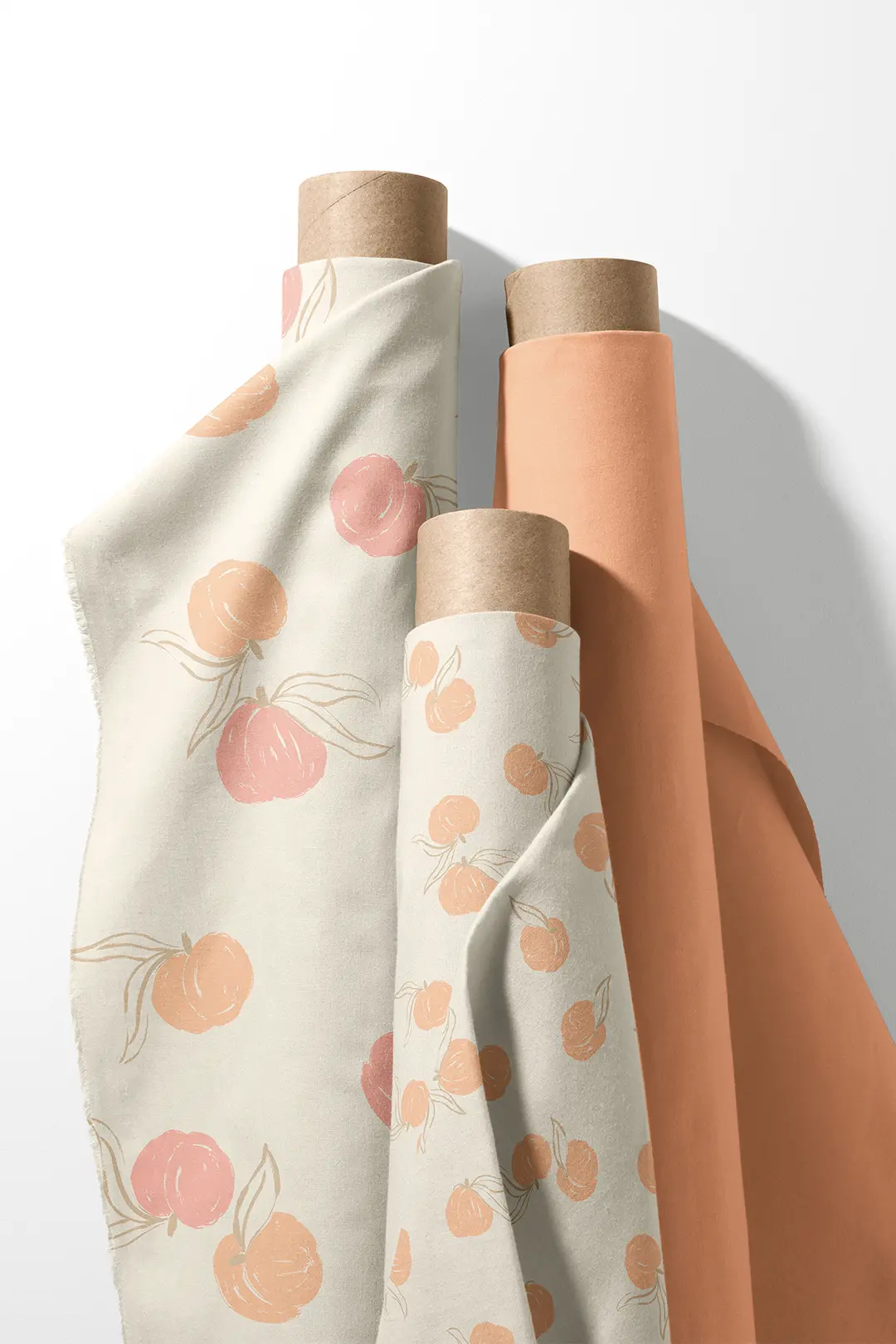 Pantone Peach Fuzz Printed Fabric Designs